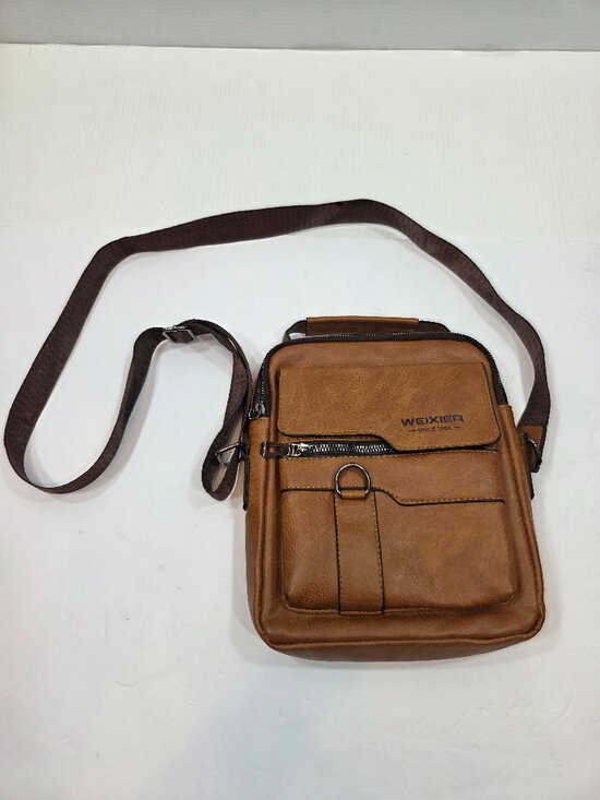 Weixer Handbags - Weixler Unisex Brown Leather Crossbody Bag